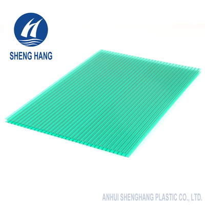 2100*5800mm Çift Duvarlı Polikarbonat Levhalar Buzlu Şeffaf 4mm Alev Korumalı