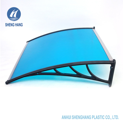 Dış Kapı Pencere Polikarbonat Plastik Tenteler Yanmaz ISO9001 1500mm