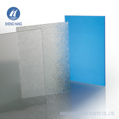 ASTM D638 Şeffaf Kabartmalı Polikarbonat Levhalar UV Kaplama PC UL94 V2