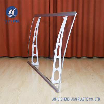 Metal Parantez Eco ile Suya Dayanıklı Katı Poli Karbonat Kanopi 4.6ft × 3ft